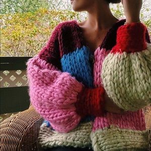 VRG GRL Landline Knit Cardigan